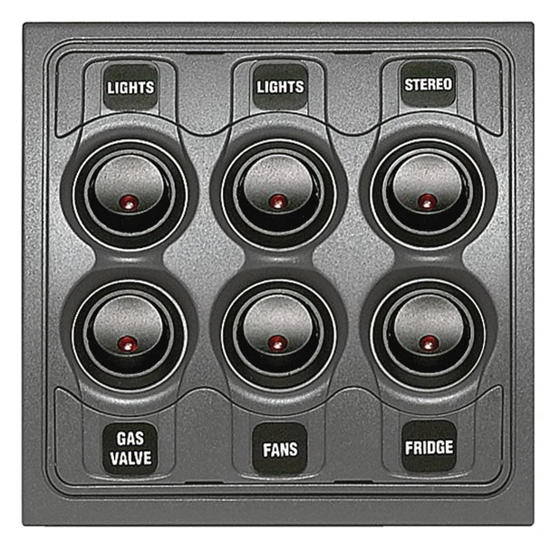 BEP Marine BEP Contour 1000 6-Way Switch Panel 1 BEP Marine BEP Contour 1000 6-Way Switch Panel