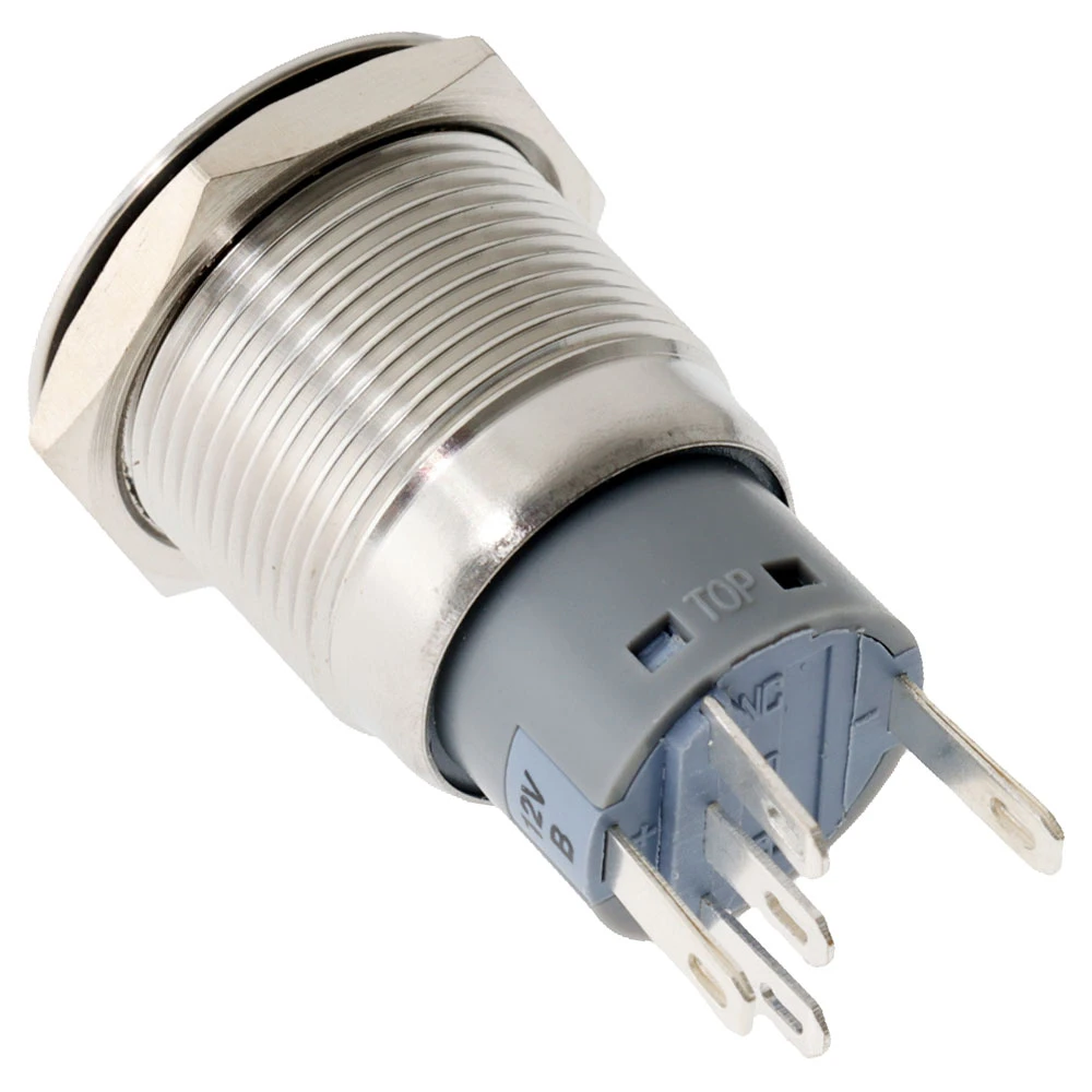 BEP Marine BEP Latching 12V Push Button Switch With Blue LED Ring 2 BEP Marine BEP Latching 12V Push Button Switch With Blue LED Ring - Image 2