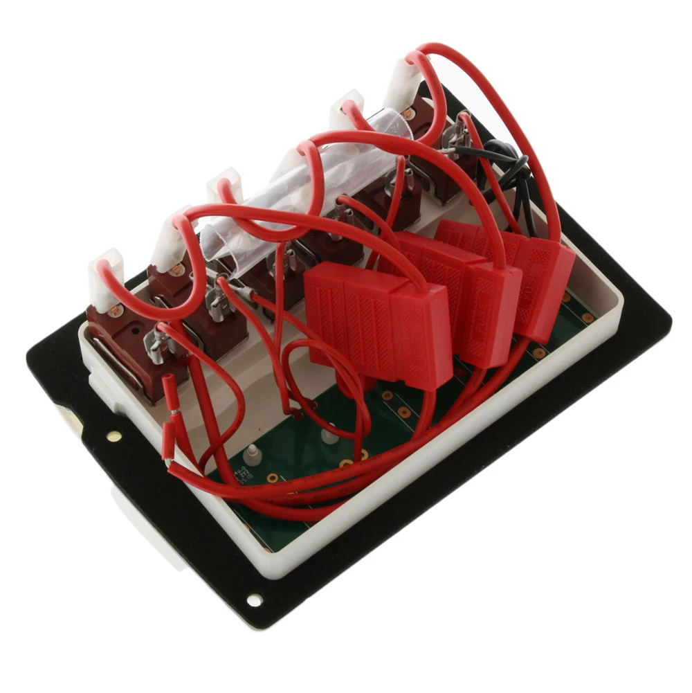 BEP Marine Contour Waterproof 6 Way Switch Panel With Fuse Holder White 3 BEP Marine Contour Waterproof 6 Way Switch Panel With Fuse Holder White - Image 3