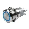 BEP Marine BEP Momentary 12V Push Button Switch With Blue LED Ring