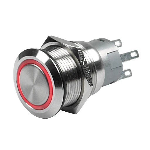 BEP Marine BEP Momentary 12V Push Button Switch With Red LED Ring 1 BEP Marine BEP Momentary 12V Push Button Switch With Red LED Ring