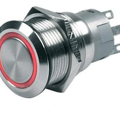 BEP Marine BEP Momentary On/Off Push Button Switch With Red LED Ring 12v