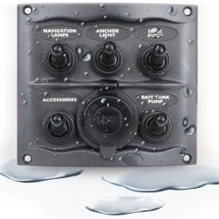 BEP Marine 5-Way Waterproof Switch Panel With Dual USB 5 BEP Marine 5-Way Waterproof Switch Panel With Dual USB -Boating Part Pro Sales Store 5 way waterproof switch panel with dual usb 3