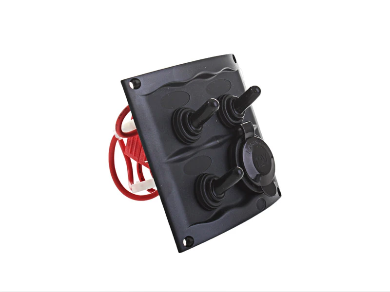 BEP Marine 900-3WPS 3-Way Switch Panel With Waterproof Socket 1 BEP Marine 900-3WPS 3-Way Switch Panel With Waterproof Socket
