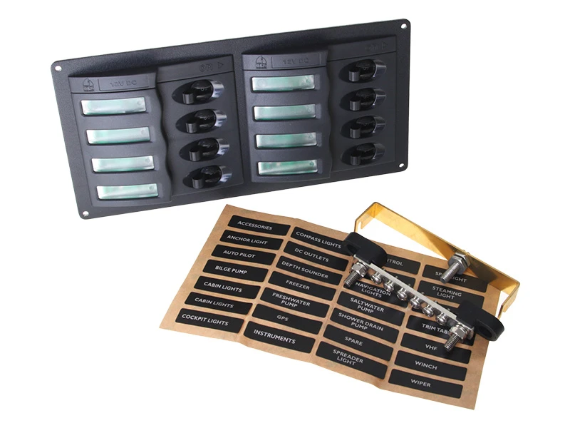 BEP Marine 901H 8-Way Circuit Breaker Switch Panel DC 1 BEP Marine 901H 8-Way Circuit Breaker Switch Panel DC