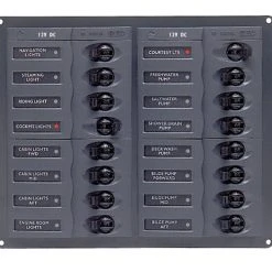 BEP Marine BEP 904NM 16-Way Circuit Breaker DC Panel - No Meter