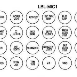 BEP Marine BEP Micro Series Switch Panel Label Set