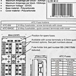 BEP Marine BEP ATC Six Way Fuse Holder And Screw Terminals With Cover And Link 9 BEP Marine BEP ATC Six Way Fuse Holder And Screw Terminals With Cover And Link -Boating Part Pro Sales Store atc 6w 2 1