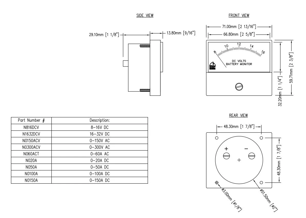 BEP Marine BEP AC Voltmeter 1 BEP Marine BEP AC Voltmeter