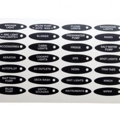 BEP Marine Set-1SP Switch Panel Label Set